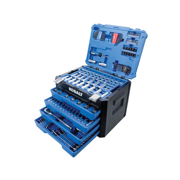 Kobalt 250-Piece Standard (SAE) and Metric Combination Polished Chrome Mechanics Tool Set (1/4-in; 3/8-in)